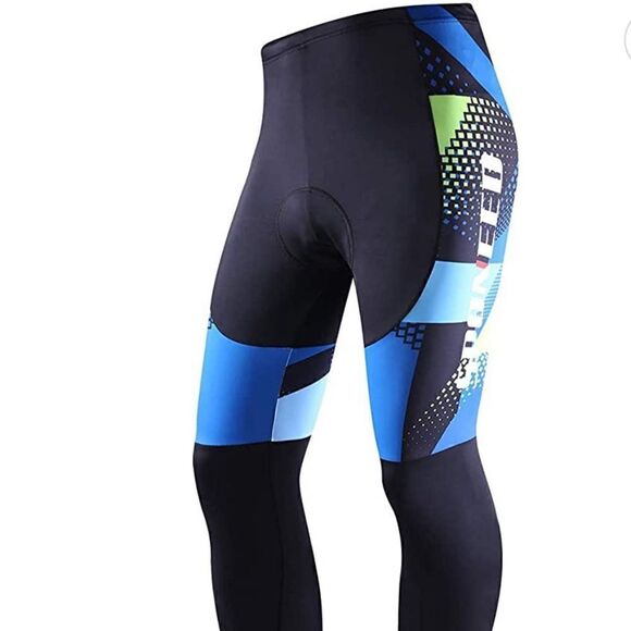 Sponeed Black Padded Stretch Cycling Leggings- New With Tags - Picture 2 of 13